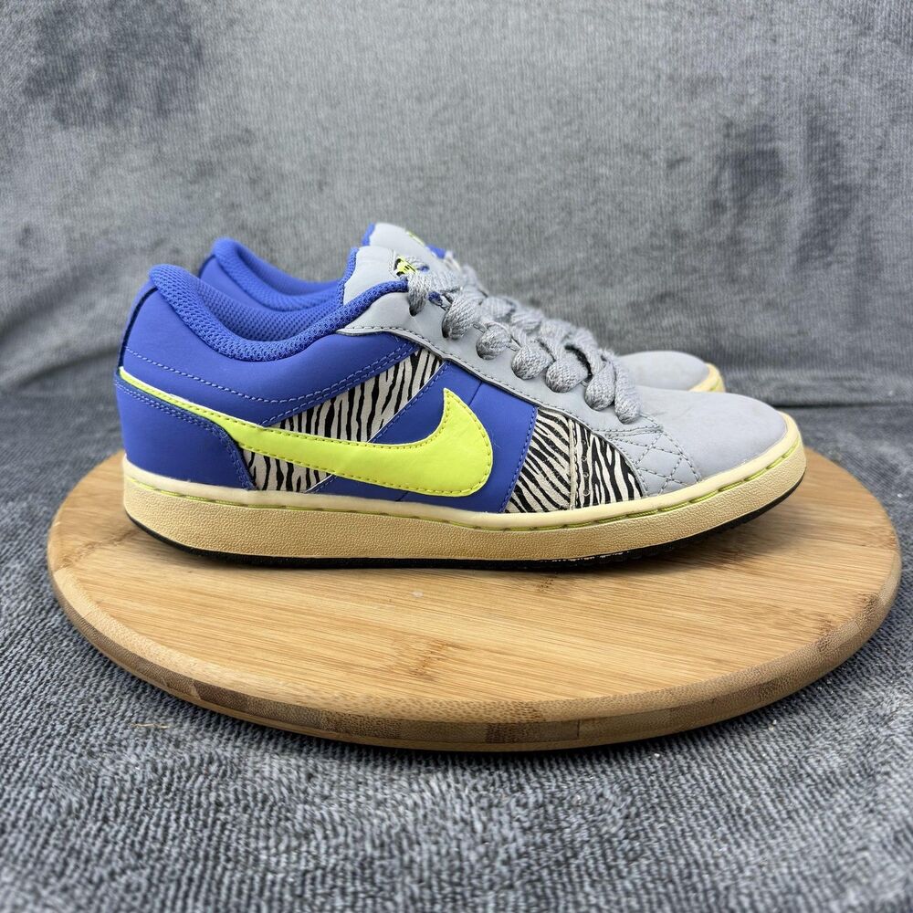 Nike Shoes Womens Size 7 Blue Gray Animal Print Low Top Sneakers 375394-053
